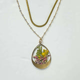 Garden Serenity - Handmade Pressed Flower Multi-Layer Resin Necklace