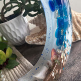 Ocean Moon – Handmade Resin Moon with Sand, Shells & Waves