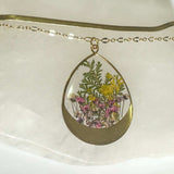 Garden Serenity - Handmade Pressed Flower Multi-Layer Resin Necklace