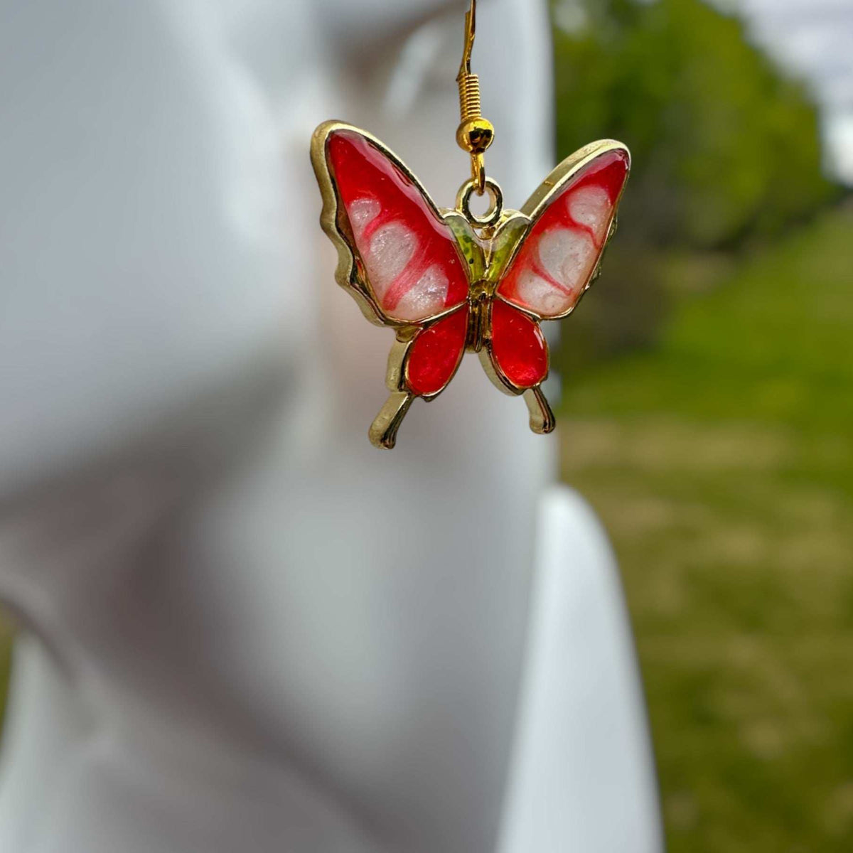 Enchanting Butterfly Romance: Handmade Nature Inspired Earrings