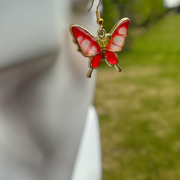 Enchanting Butterfly Romance: Handmade Nature Inspired Earrings