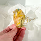 Golden Rose Resin Bird – Handmade Nature-Inspired Bird Décor