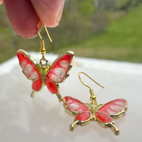 Enchanting Butterfly Romance: Handmade Nature Inspired Earrings