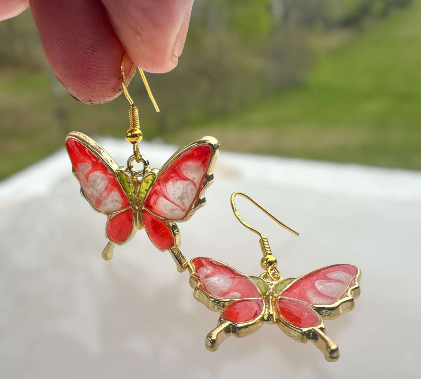 Enchanting Butterfly Romance: Handmade Nature Inspired Earrings
