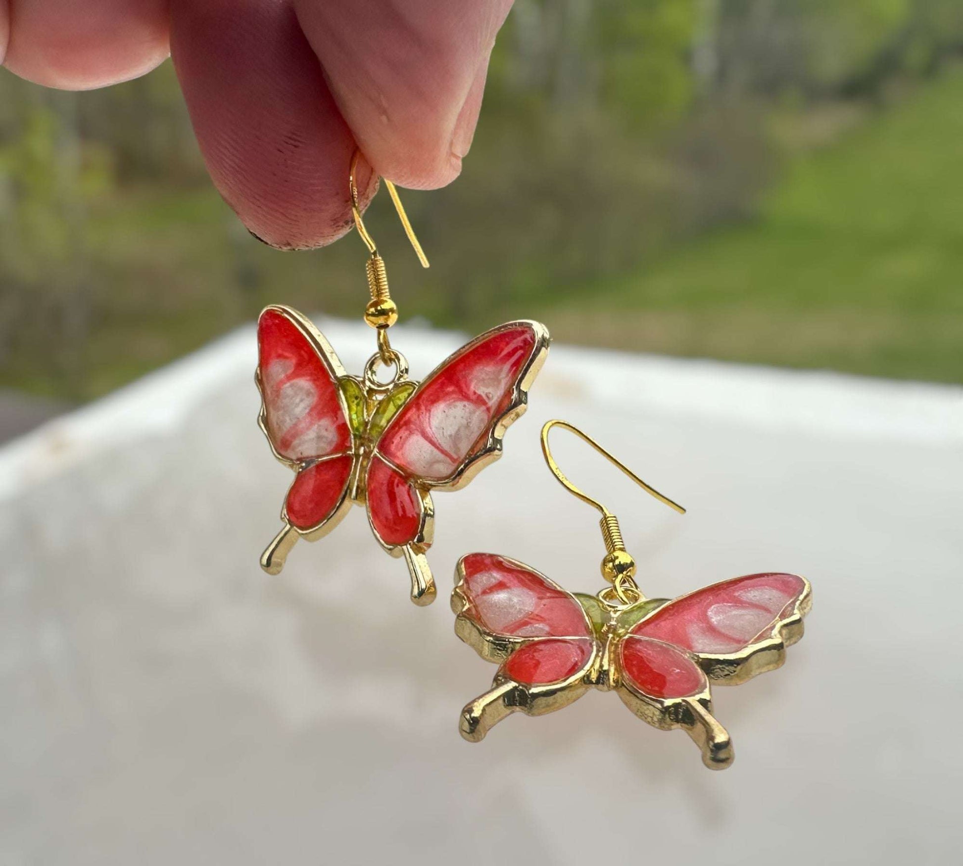Enchanting Butterfly Romance: Handmade Nature Inspired Earrings
