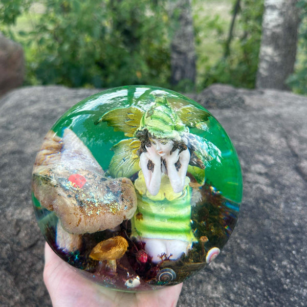 Fairy Treasures - Enchanted Forest Handmade Resin Fairy Sphere