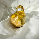 Golden Rose Resin Bird – Handmade Nature-Inspired Bird Décor