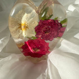 Rose Heart - Handmade Botanical Resin Decor Romantic Garden Heart