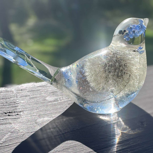 Fairy Dust Forget Me Not Wish Bird - Handmade Whimsical Floral Bird