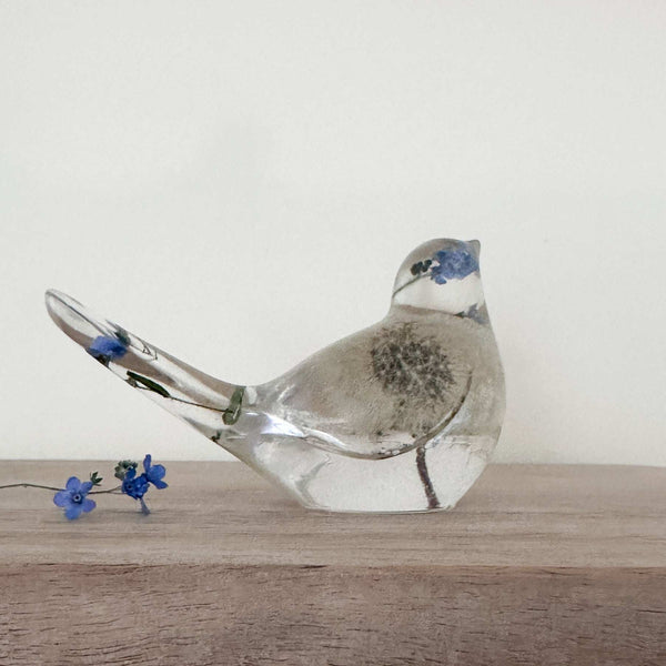 Fairy Dust Forget Me Not Wish Bird - Handmade Whimsical Floral Bird