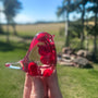 Cardinal Berry Songbird - Handmade Red Berry Cardinal Resin Bird
