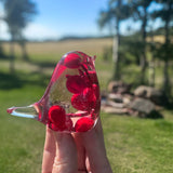 Cardinal Berry Songbird - Handmade Red Berry Cardinal Resin Bird