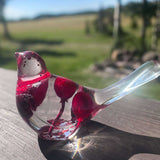 Berry Red Cardinal - Handmade Red Berry Resin Bird Home Decor