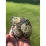 Memorial Pet Keepsake  - Handmade Custom Resting Cat Resin Figurine