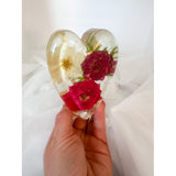 Rose Heart - Handmade Botanical Resin Decor Romantic Garden Heart