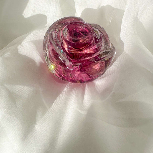 Everlasting Resin Rose Sculpture - Handmade Real Rose Home Decor