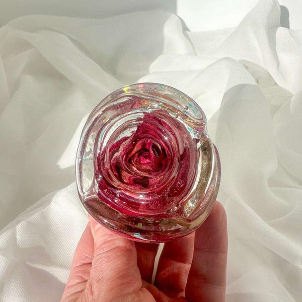 Everlasting Resin Rose Sculpture - Handmade Real Rose Home Decor