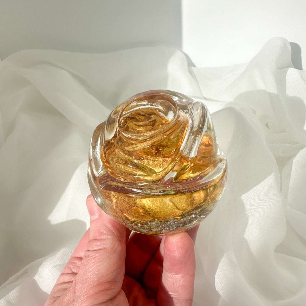 Everlasting Resin Rose Sculpture - Handmade Real Rose Home Decor