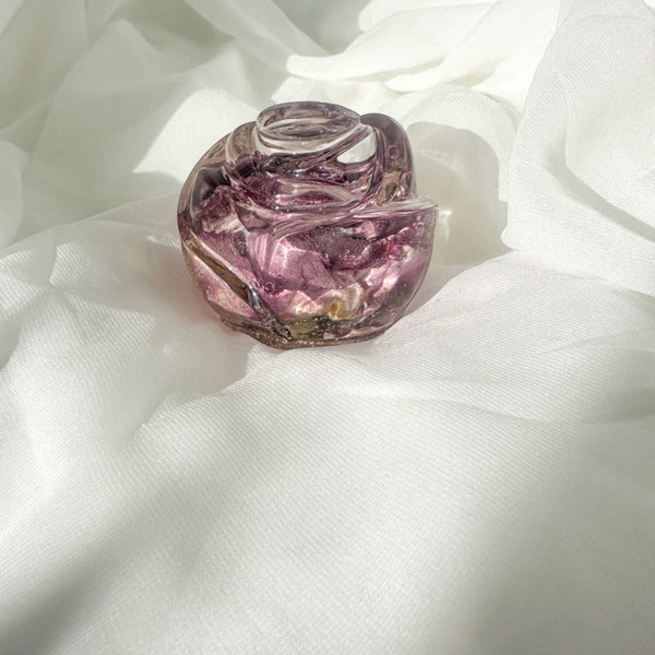 Everlasting Resin Rose Sculpture - Handmade Real Rose Home Decor