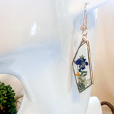 Enchanted Garden Butterfly Resin Earrings – Handmade Pressed Flowers