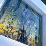 Enchanting Garden Window -Handmade Real Pressed Flower Window Frame