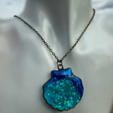 Ocean Whispers Pendant - Handmade Seashell Resin Ocean Pendant