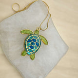 Turtle Pendant - Handmade Mystical Ocean Resin Turtle Necklace