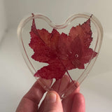 Tray - Handmade Resin Tray  - Gold, Silver, Red Accents