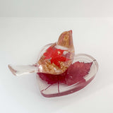 Tray - Handmade Resin Tray  - Gold, Silver, Red Accents