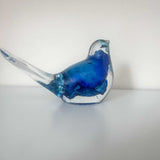 Azure Songbirds of Serenity - Handmade Blue Rose Resin Bird Decor