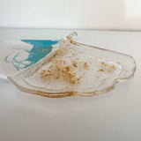 Gilded Ginkgo Fusion Tray - Handmade Resin & Stone Leaf Tray