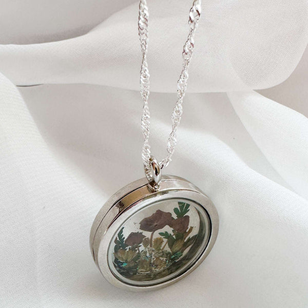 Boreal Forest Looking Glass Pendant – Handmade Botanical Forest Art