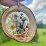 Suncatcher - Enchanted Garden - Handmade Wood Floral Resin Garden