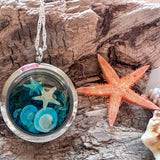 Ocean Portal Looking Glass Locket - Under the Sea Handmade Pendant