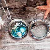 Ocean Portal Looking Glass Locket - Under the Sea Handmade Pendant