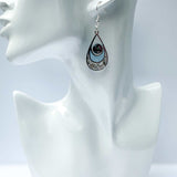 Earrings - Ocean's Kiss - Handmade Mother of Pearl Resin Drop Teardrop 