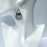 Earrings - Ocean's Kiss - Handmade Mother of Pearl Resin Drop Teardrop 