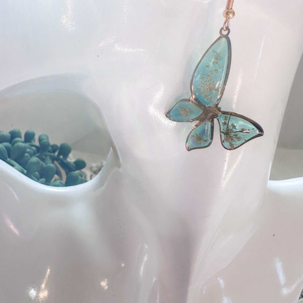 Handmade Butterfly Earrings - Garden Dew Butterfly Blooms