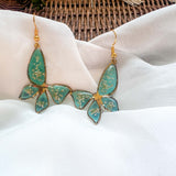 Handmade Butterfly Earrings - Garden Dew Butterfly Blooms