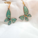 Handmade Butterfly Earrings - Garden Dew Butterfly Blooms
