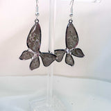 Handmade Butterfly Earrings - Midnight Garden Butterfly Blooms