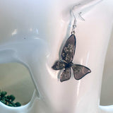 Handmade Butterfly Earrings - Midnight Garden Butterfly Blooms