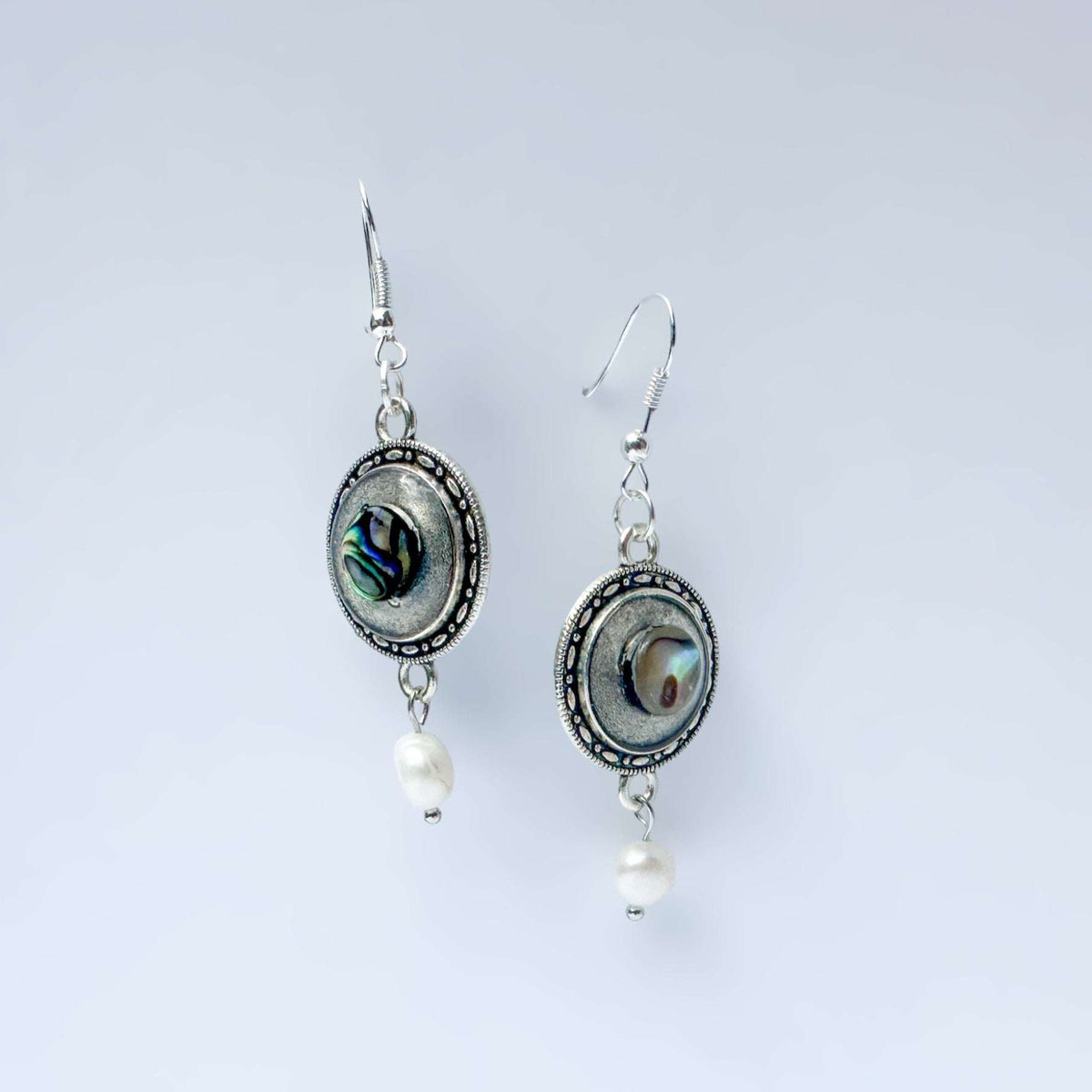 Earring - Ocean's Whisper -Handmade Mother of Pearl Resin Drop Earring