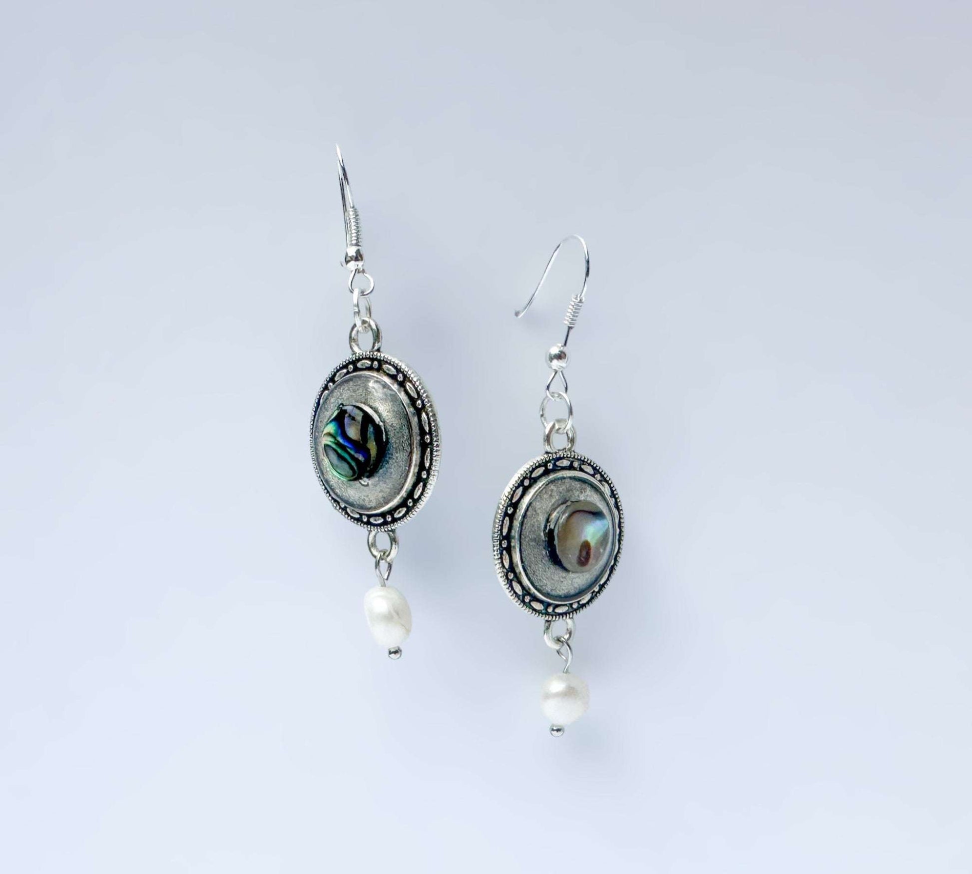 Earring - Ocean's Whisper -Handmade Mother of Pearl Resin Drop Earring