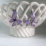 Handmade Butterfly Earrings - Whispering Lilac Butterfly Blooms