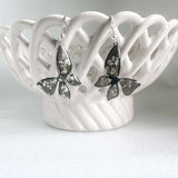 Handmade Butterfly Earrings - Midnight Garden Butterfly Blooms