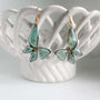 Handmade Butterfly Earrings - Garden Dew Butterfly Blooms
