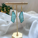 Handmade Blossom Earrings - Seafoam Garden Earrings with Real Flowers