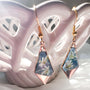 Handmade Floral Resin Earrings - Twilight Petal Dangle Earrings
