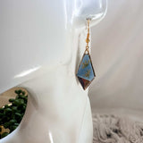 Handmade Floral Resin Earrings - Twilight Petal Dangle Earrings
